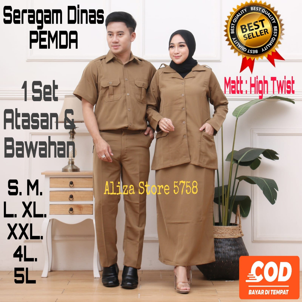 Jual Seragam Dinas Pemda Baju Pdh Baju Keki Asn Shopee Indonesia 