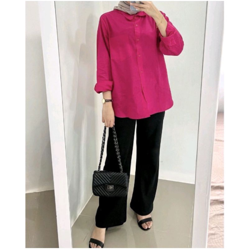 Kemeja Basic Rayon STARLA Wanita Polos foto 1
