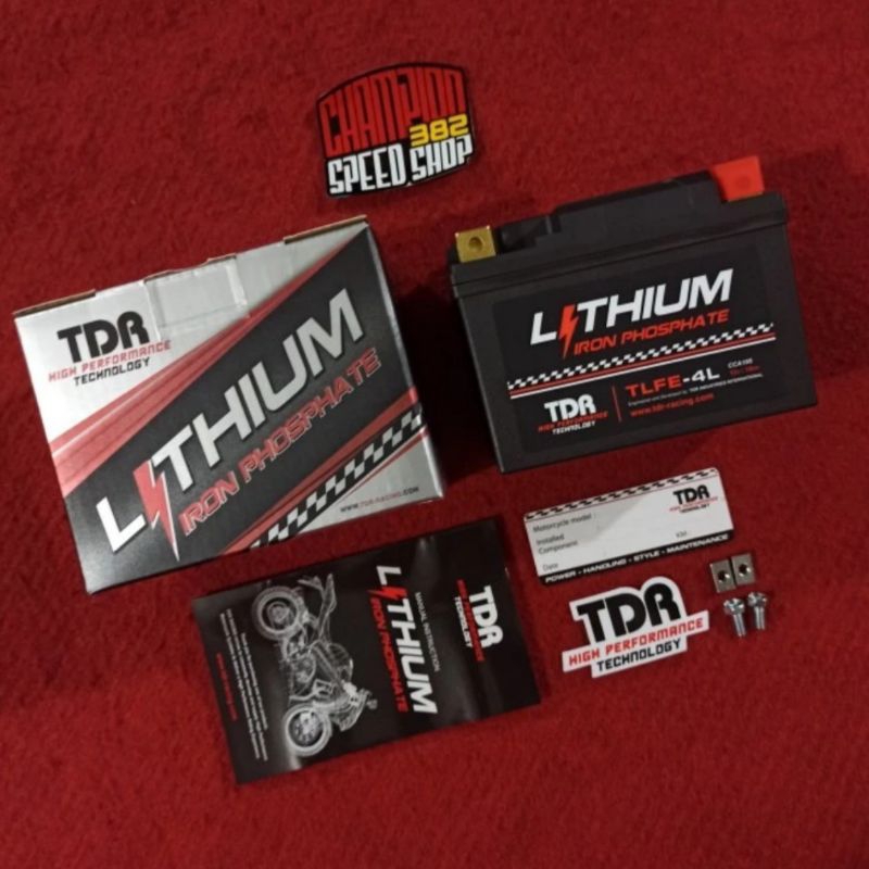Jual Aki Motor TDR Lithium Iron Phosphate LiFePO4 Battery TLFE-4L 12V 1