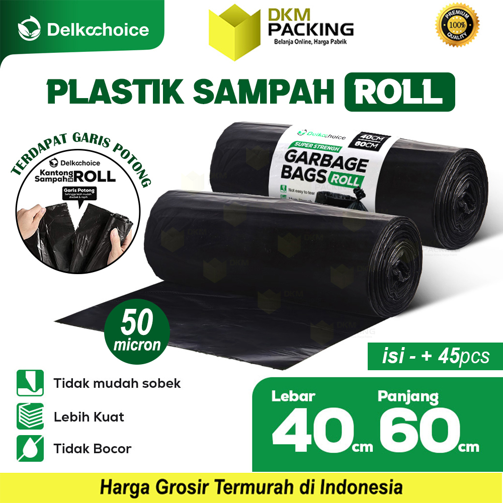 Jual Kantong Plastik Sampah Hitam Tebal Trash Bag Anti Bocor Jumbo Premium Termurah Satuan 6525