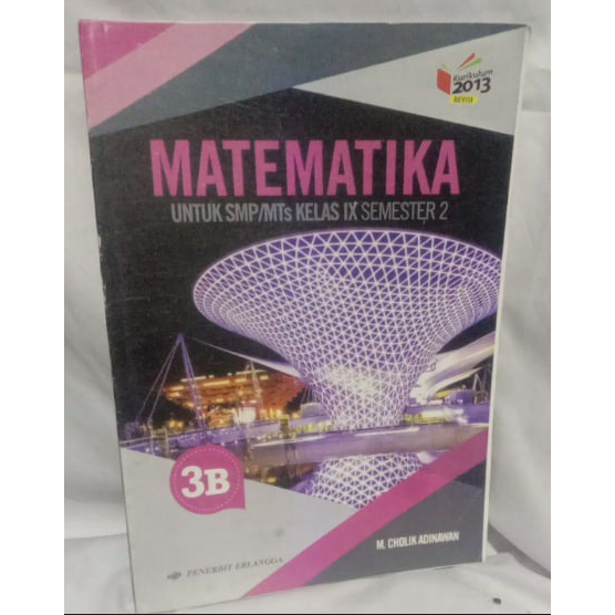 Jual Buku Matematika Untuk SMP Kelas IX Semester Dua (3b) Penerbit ...