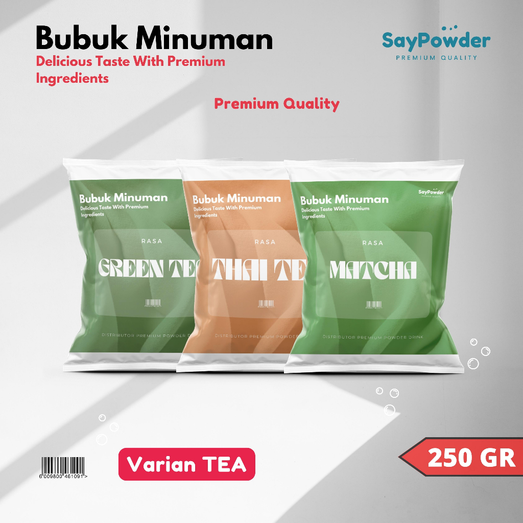 Jual Bubuk Minuman Varian Rasa Tea Premium 250 Gram Aneka Rasa Serbuk Minuman Sachet Serbuk 5311