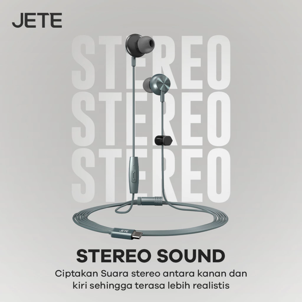 Headset Earphone Type C Stereo JETE SOULS - Garansi 2 Tahun