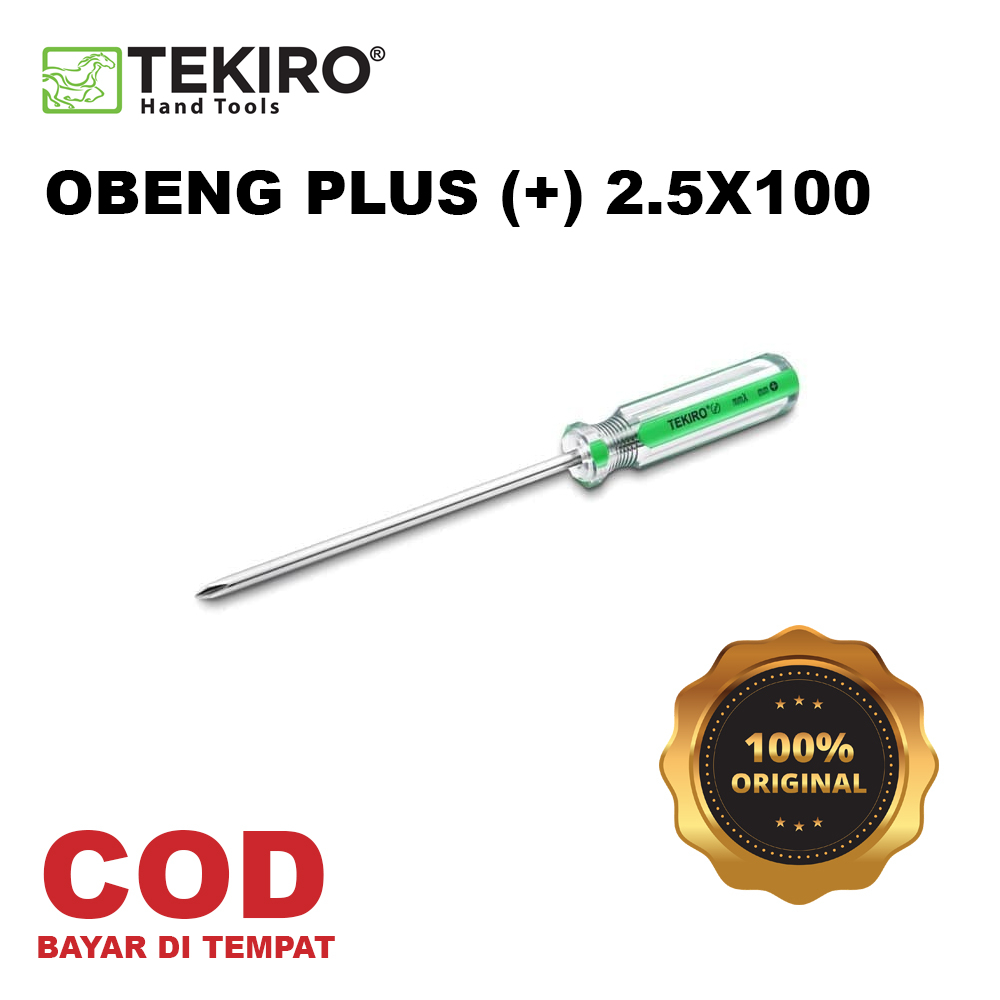 Jual TEKIRO OBENG KRISTAL (+) PLUS 2.5MM x 100MM / OBENG SETTING 100MM ...