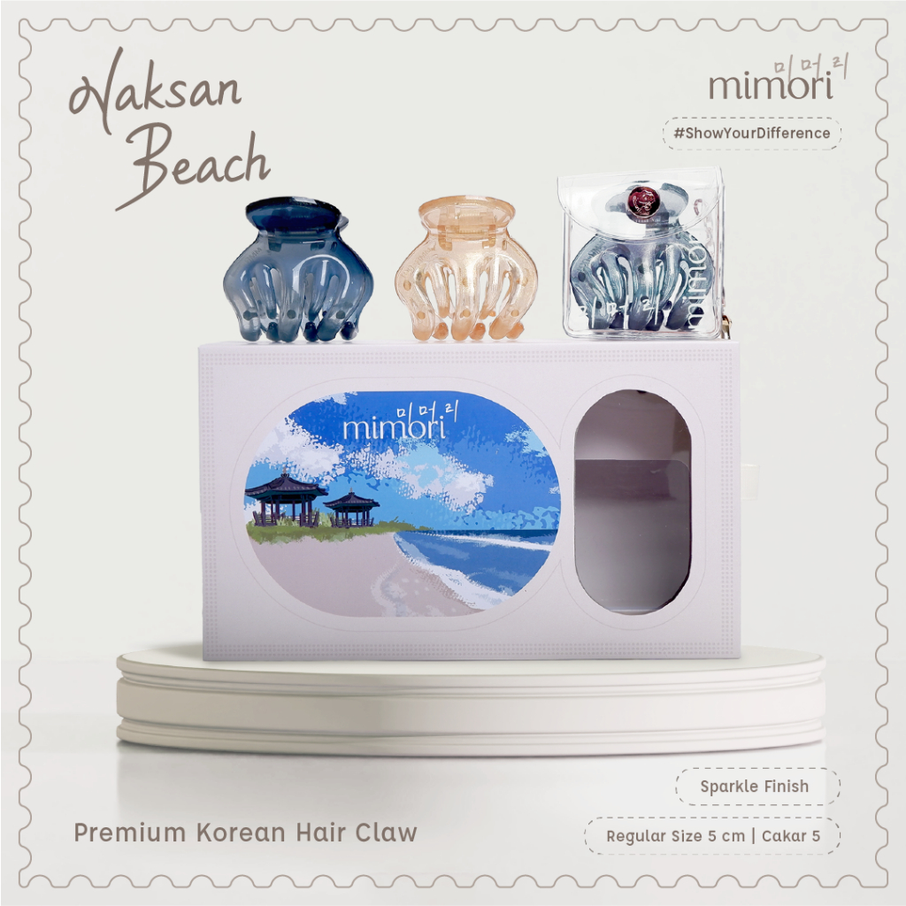 Jual Mimori Korean Hair Claw Naksan Beach Sparkle Isi 3 Shopee Indonesia 6291