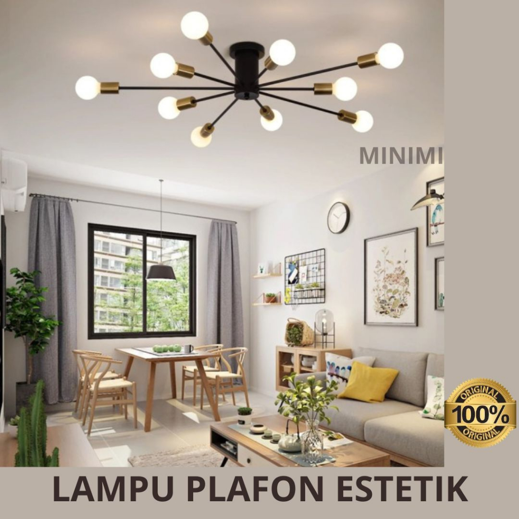 Jual Lampu Plafon LED Minimalis Lampu Atap Rumah Estetik Lampu Retro ...