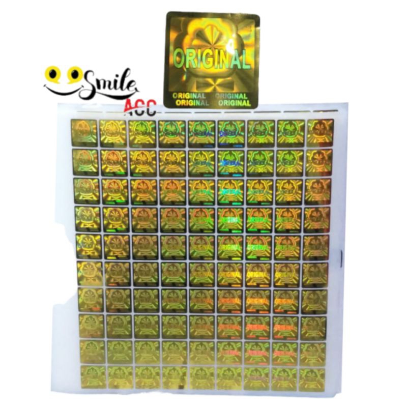Jual sticker Stiker Hologram original Isi 100 warna Kuning 1.5cm ...