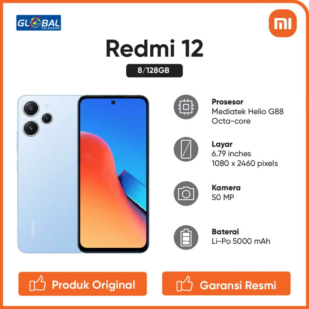 Jual Xiaomi Redmi 12 (8GB/128GB) Garansi Resmi | Shopee Indonesia