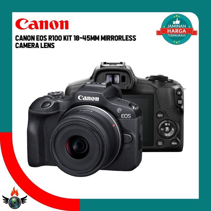 Jual Canon EOS R100 Kit 18-45mm Mirrorless Camera Lens | Shopee Indonesia