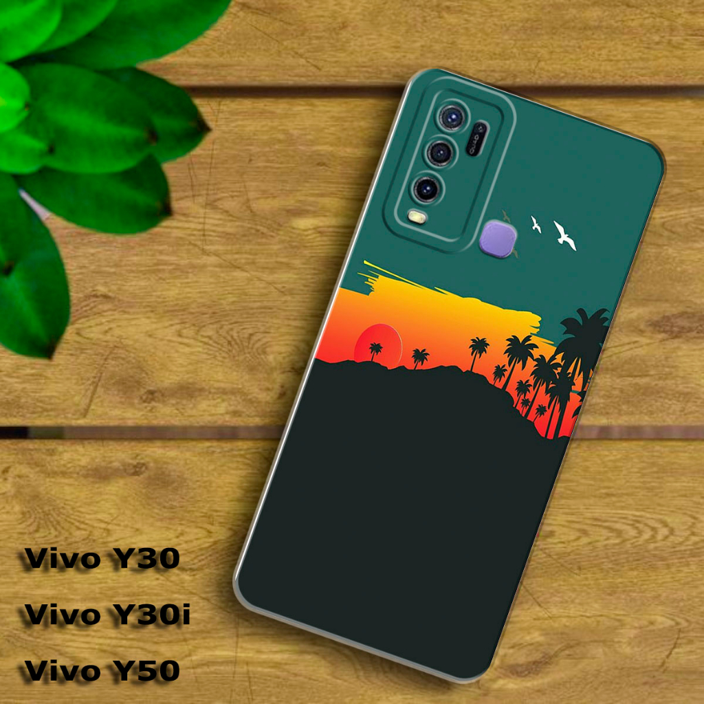 Casing Hp Vivo Y30 Y30i Y50 [Fashion Case Siluet Senja] Case Hp Vivo  Y30 Y30i Y50 PICKS STORE Softcase Kesing Hp Candy Case All Type 