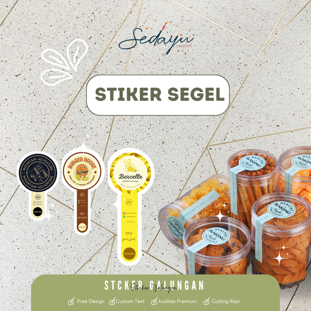 Jual Sticker Segel Box Siker Segel Minuman Stier Kemasan Costume