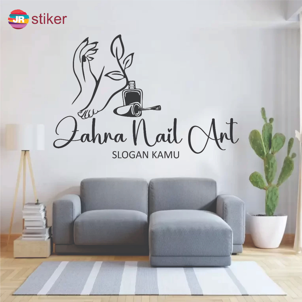 Jual Wall Sticker Stiker Dinding Kaca Salon Kecantikan Nail Art Hiasan