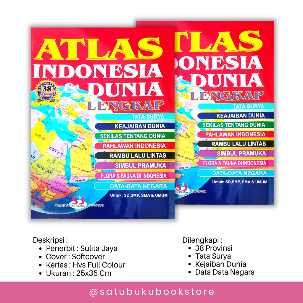 Jual Buku Atlas 38 Provinsi - Buku Atlas Terbaru Ukuran Besar | Shopee ...