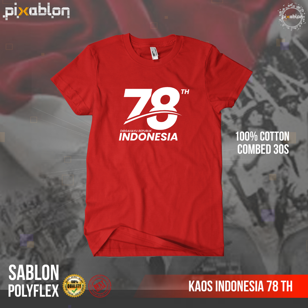 Jual Kaos Hut Ri 78 78th Indonesia Kemerdekaan Merdeka