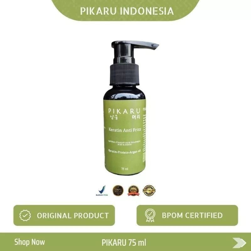 Jual Pikaru 75ml Keratin Rambut Treatment Anti Frizz Shopee Indonesia 