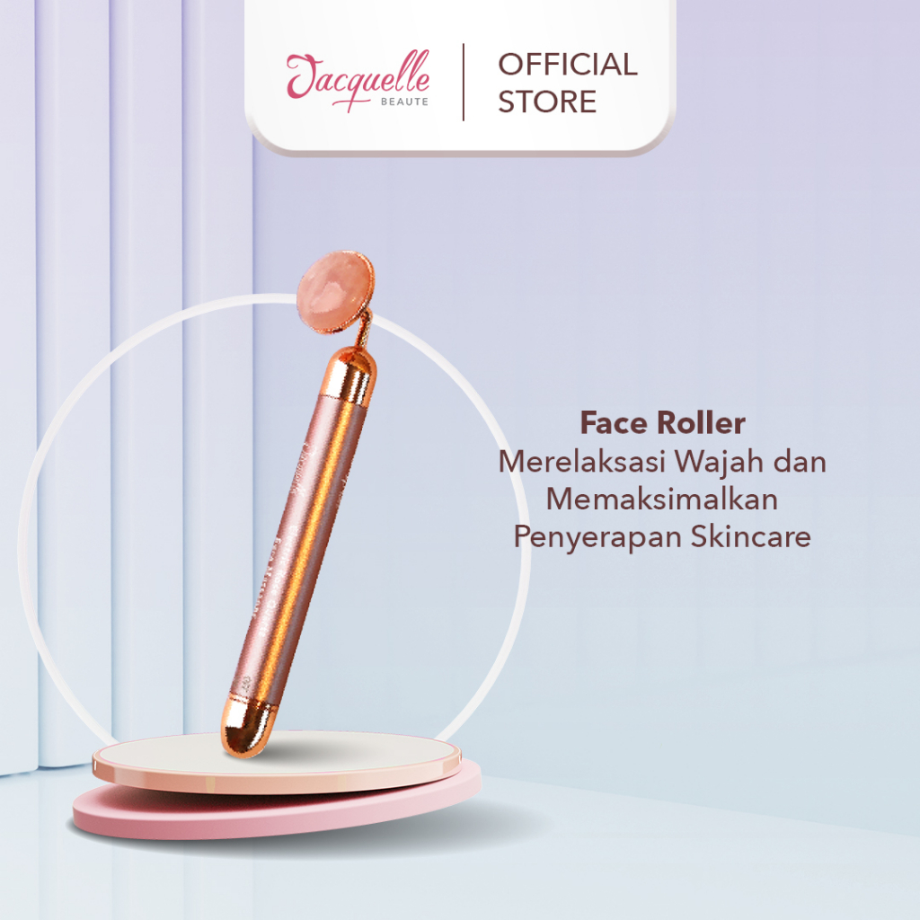 Jual Jacquelle Electric Rose Quartz Face Massager Jade Roller