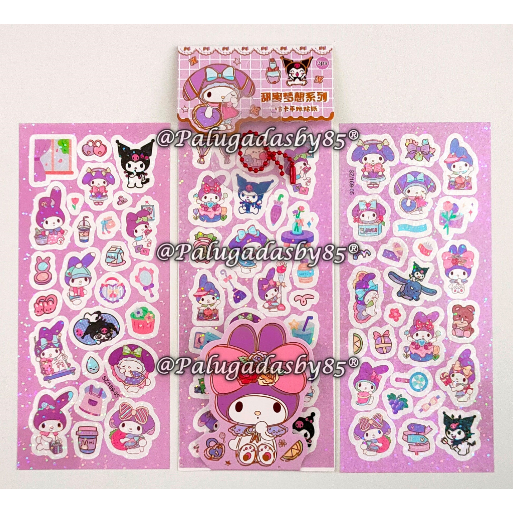 Jual Set Isi Lembar Sticker Sanrio Glitter Sz Diy Cm Sticker Momo Glitter Sz