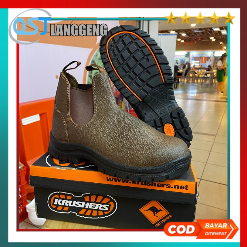Jual Sepatu Safety Krushers Nevada Coklat / Safety shoes Krushers