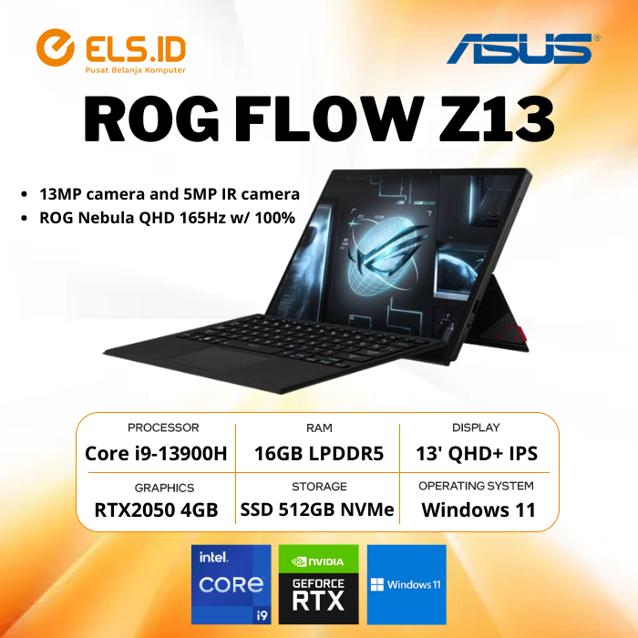 Jual Asus ROG Flow Z13 GZ301VF 2in1 i9 13900H 16GB SSD 512GB RTX2050 13 ...
