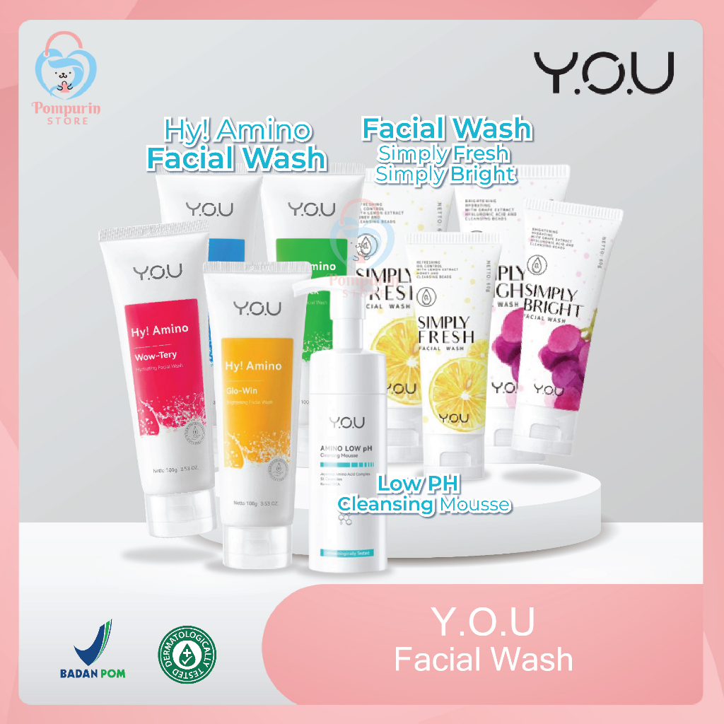 Jual YOU Facial Wash Simply Fresh Simply Bright / Hy! Amino AC Ttack