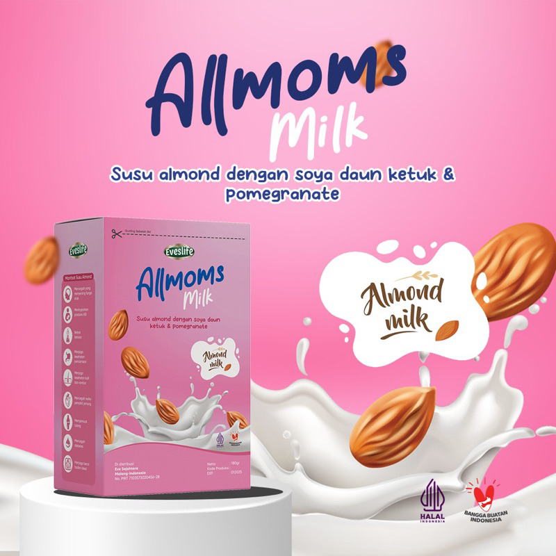 Jual Susu Almond Soya Asi Booster Allmoms Milk 200 G Shopee Indonesia 5946