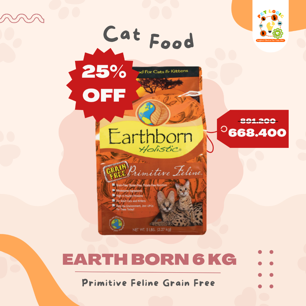 Jual PROMO Makanan Kucing Earthborn Primitive Feline Cat Food Grain