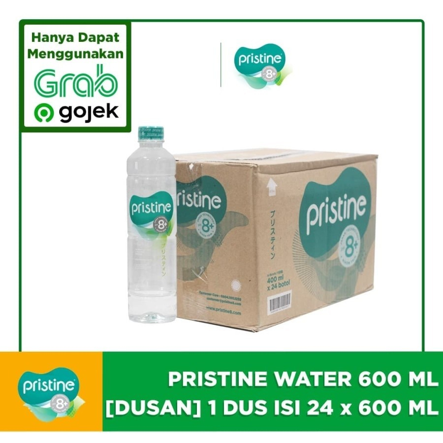 Jual Pristine Air Mineral 600 Ml Per Dus Isi 24 Pcs Gojekgrab Shopee Indonesia 9407