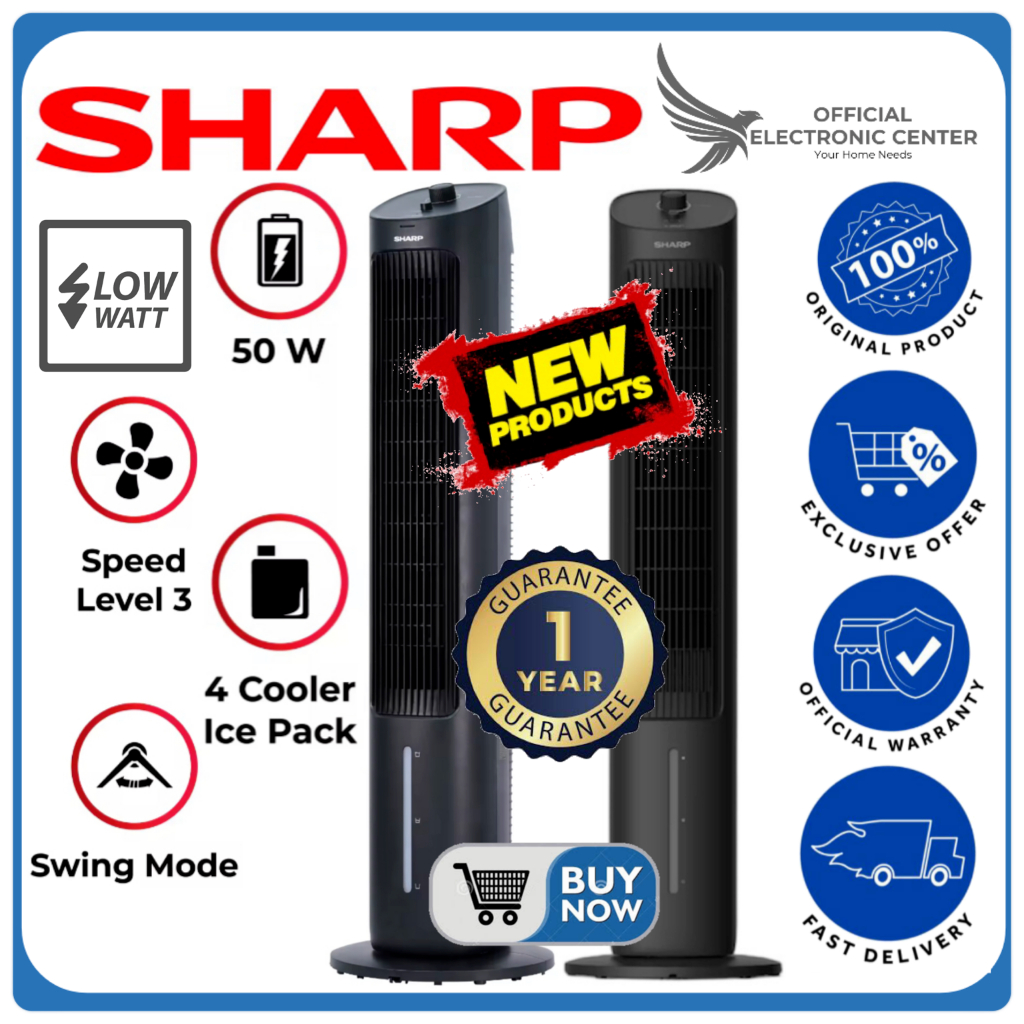 Jual SHARP AIR COOLER PJ-R34TY-B PJR 34TY PJR34TY TOWER 4L LOW WATT ...