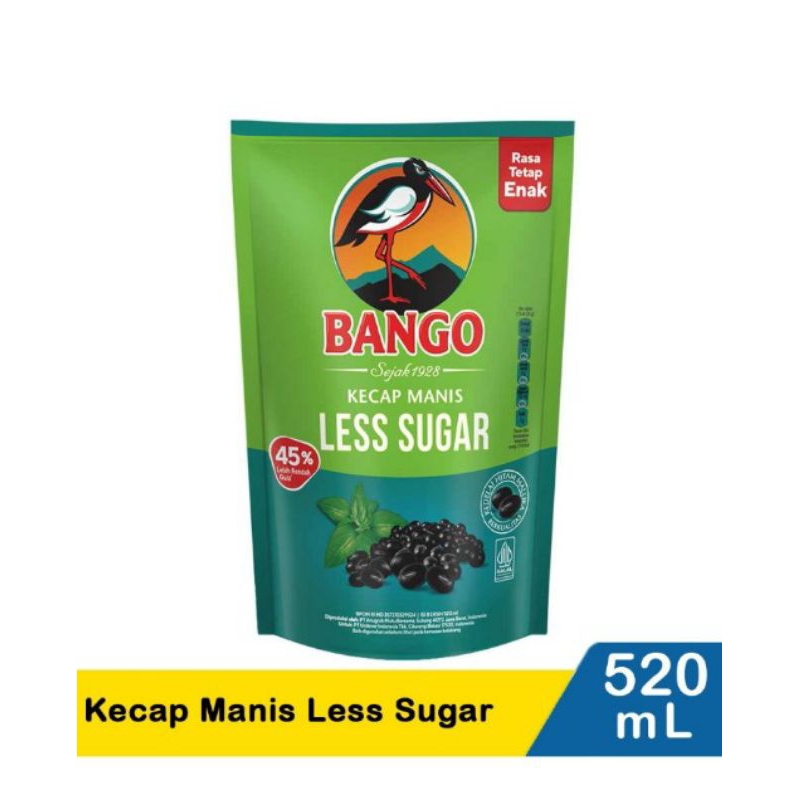 Jual BANGO KECAP MANIS LESS SUGAR 520ML | Shopee Indonesia