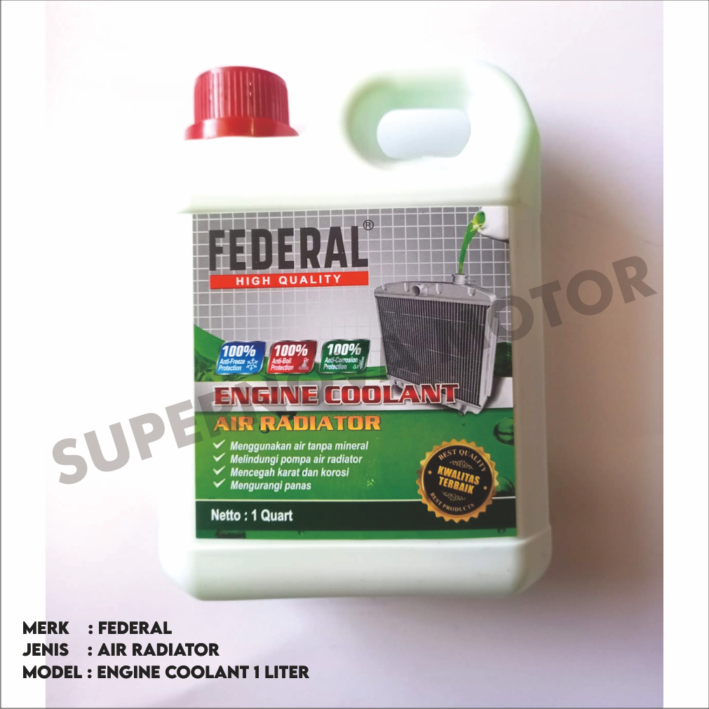 Jual AIR RADIATOR FEDERAL CAIRAN PENDINGIN MESIN ENGINE COOLANT 1 LITER ...
