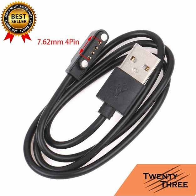 Jual Kabel USB Charger Casan 4 Pin 7.62 mm Smartwatch Jam Smart Watch ...