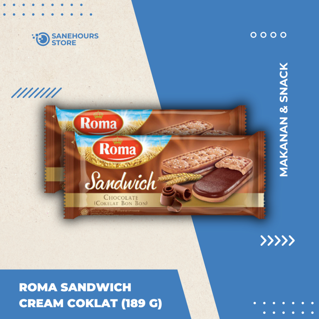 Jual Roma Sandwich Cream Cokelat (189 Gram) | Shopee Indonesia