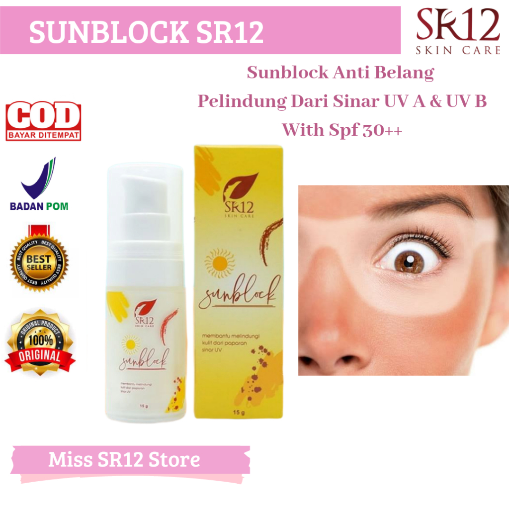 Jual Sunblock Sr12 Sunblok Spf 30 Pelindung Matahari Cegah Flek Dan Penuaan Dini Shopee 5857