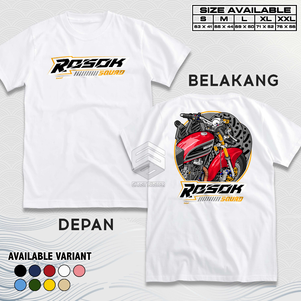 Jual Kaos Racing Honda Rosok Squad Cb Gl Baju Distro Motor Herex Honda