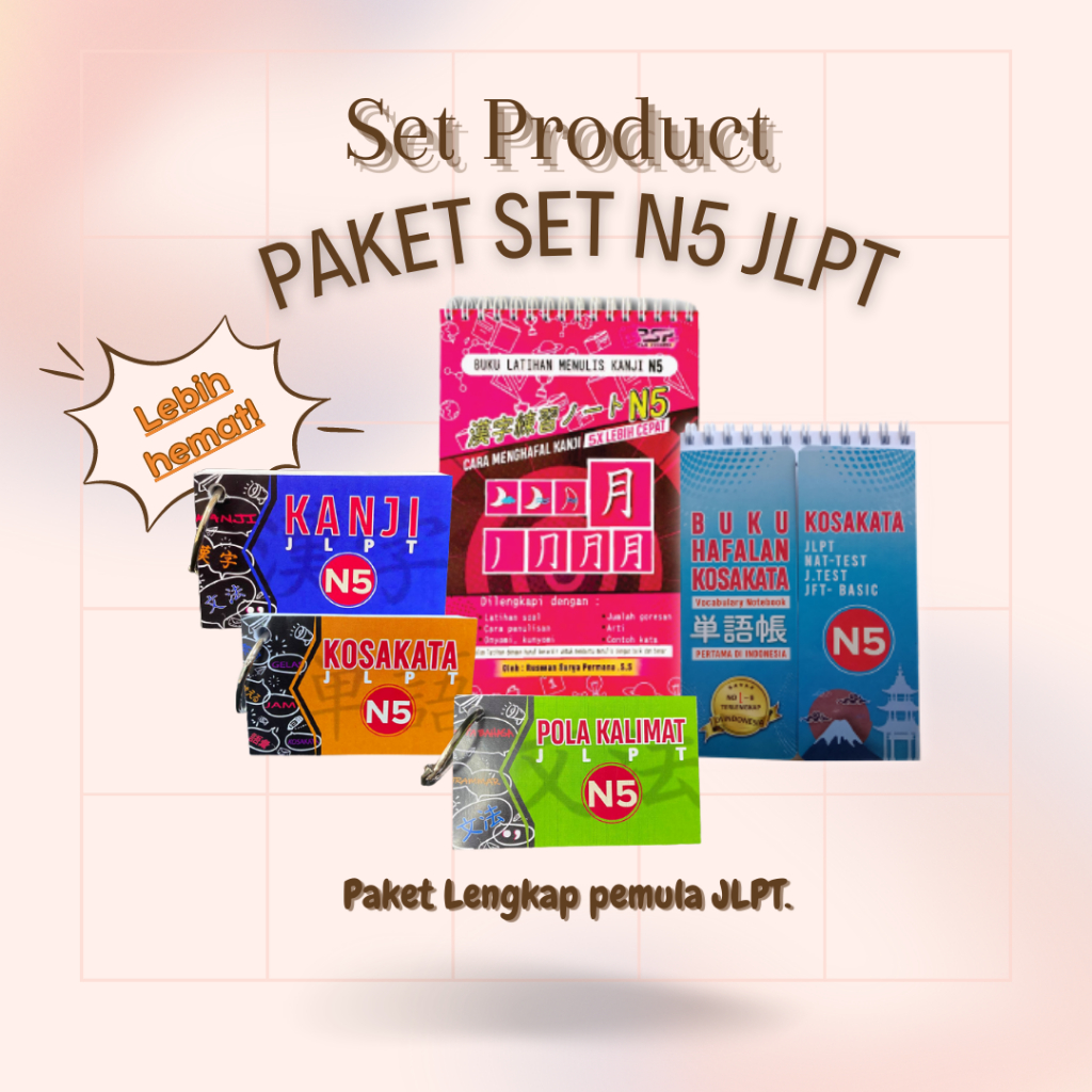 Jual Flashcard PAKET LENGKAP JLPT N5 Kamus Belajar Dan Menghafal Bahasa ...