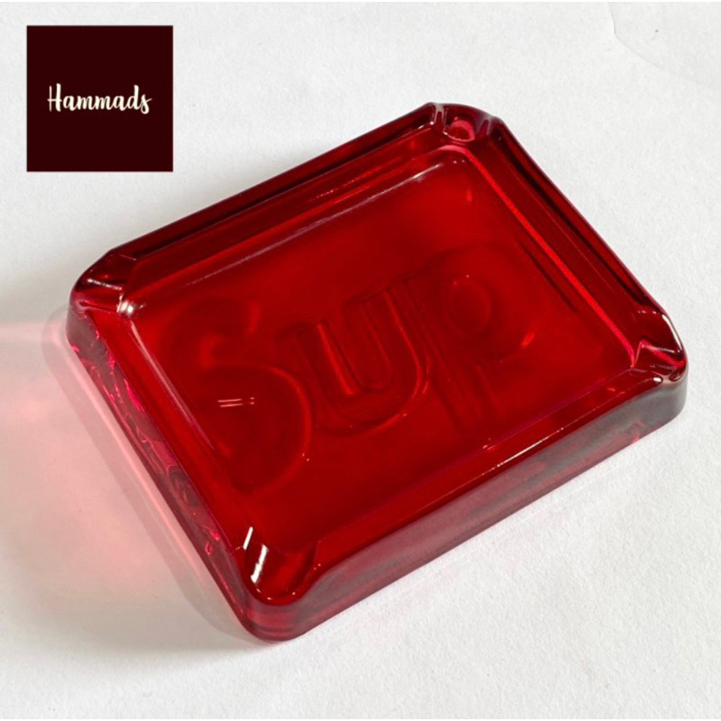 灰皿 Supreme - SUPREME Debossed Glass Ashtray RED Supreme Debossed Glass Ashtray (SS20) - $30