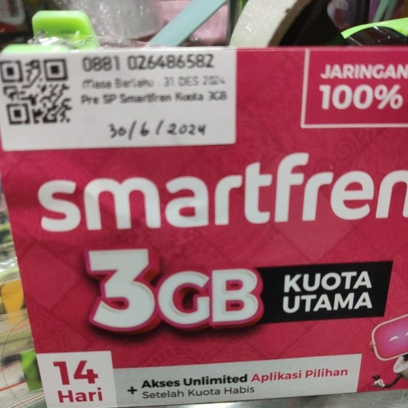 Jual Perdana Smartfren 3GB KUOTA UTAMA 2024 | Shopee Indonesia