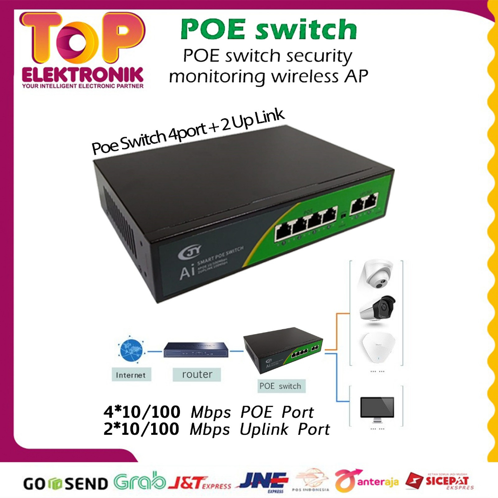Jual Smart POE Switch 8 Port+2 Uplink , 4 Port+2Uplink , Poe Smart 10 ...