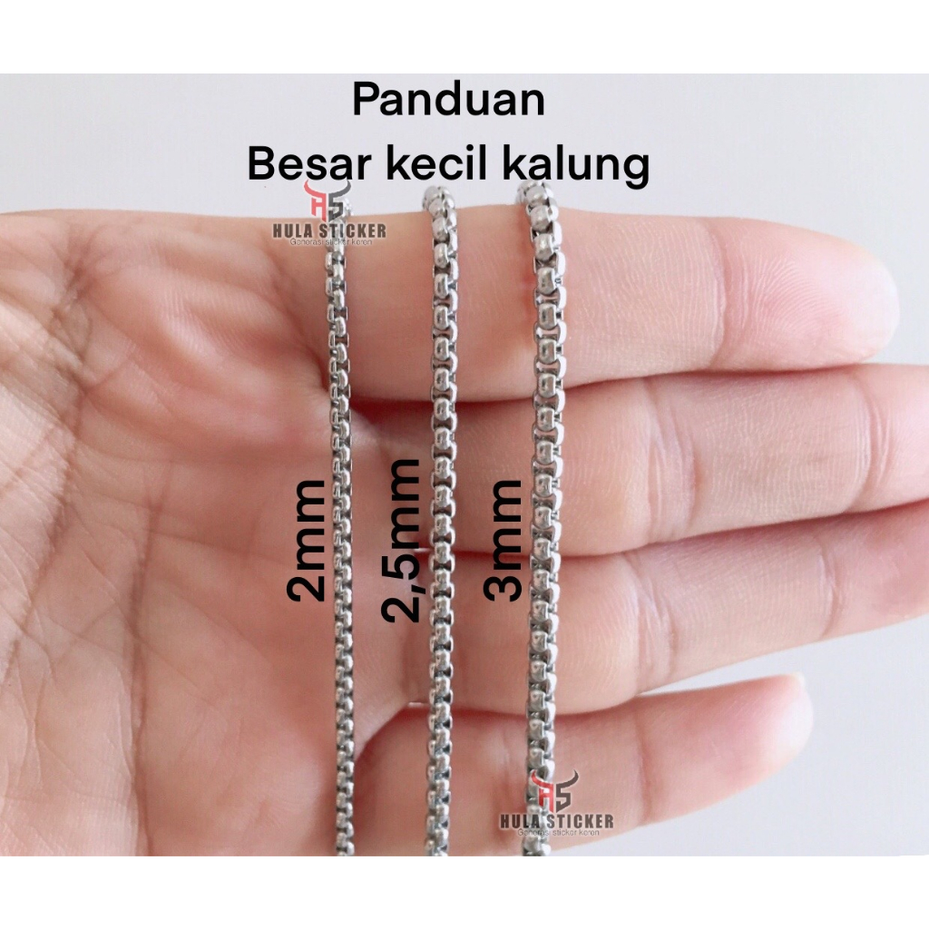 Jual Rantai Kalung Titanium Stainless Premium 316L Pria Wanita Anti ...