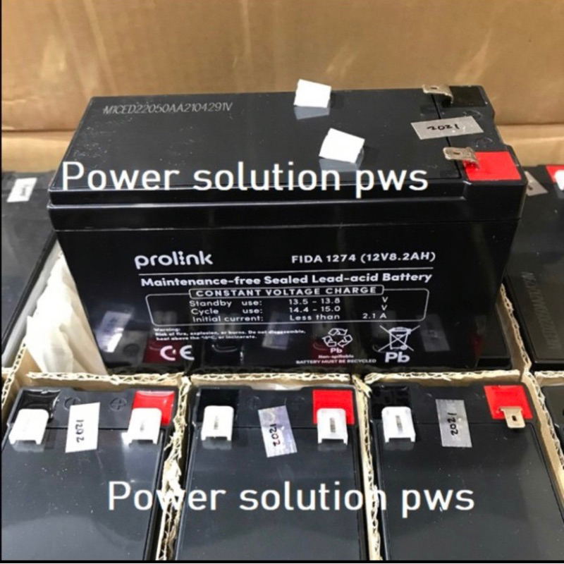 Jual Aki kering Baterai Ups battery Original Prolink Fida 1270 1274 12V ...