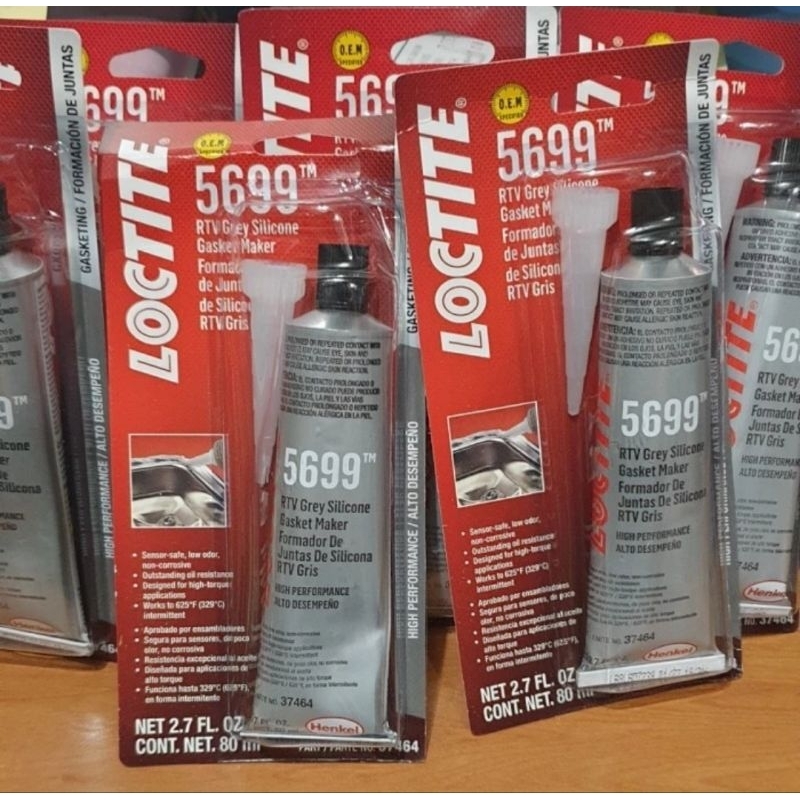 Jual Lem Gasket Packing Loctite 5699 RTV Silicone Gasket Grey 80ml ...