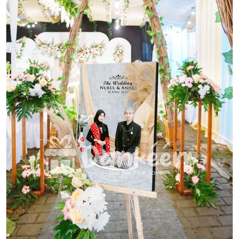 Jual Cetak Foto Prewedding Jumbo + Bingkai Blok Ukuran 75x50cm | Shopee
