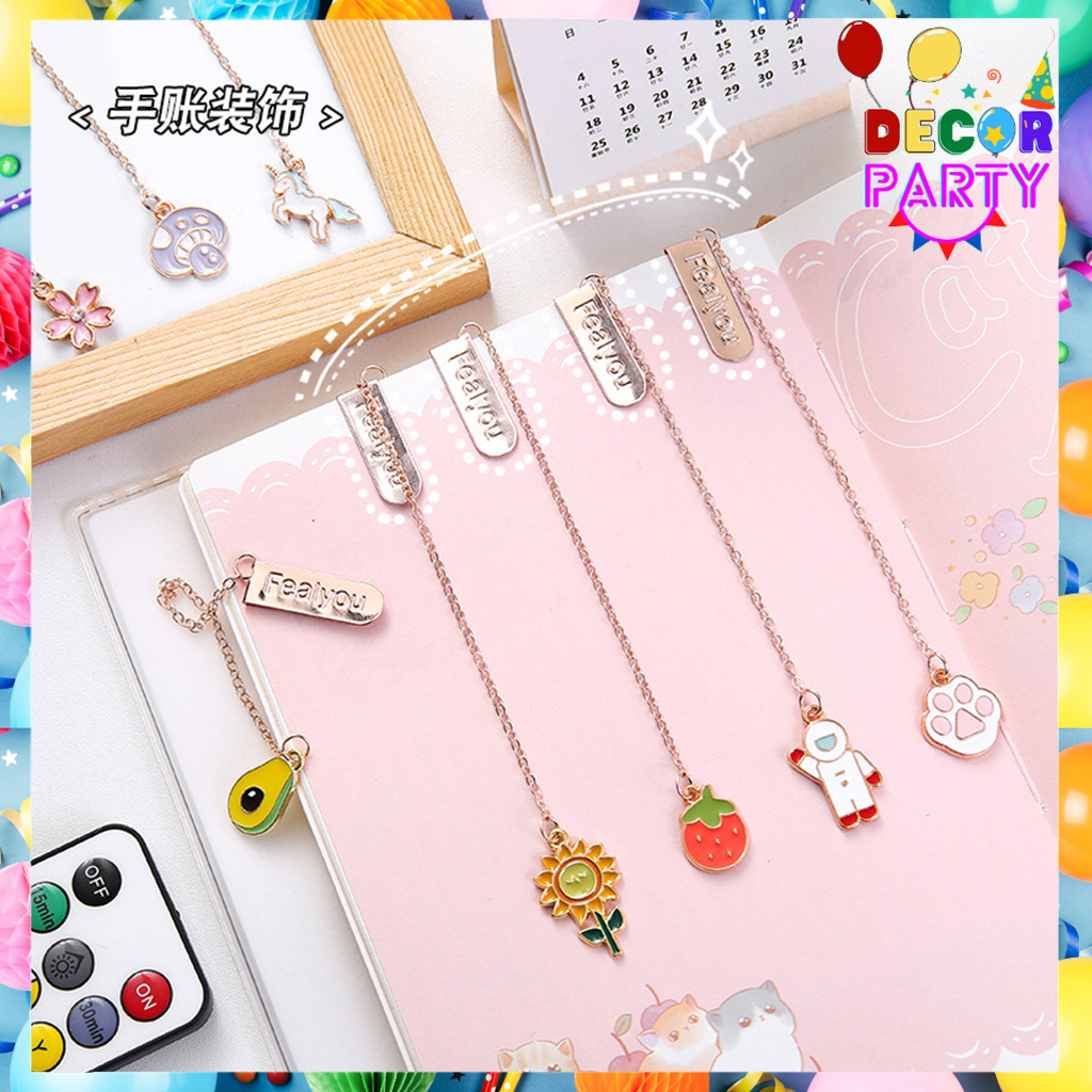 Jual DP Pembatas Buku Karakter Kartun Lucu Penjepit Buku Dengan Liontin