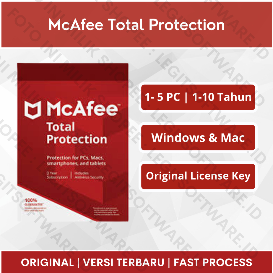 Jual Antivirus McAfee Total Protection Original 10 Tahun | Shopee Indonesia