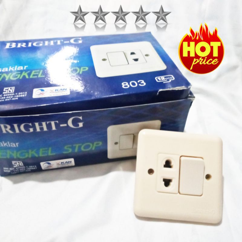 Jual Saklar Engkel + Stop Kontak IB In Bow Inbow Tanam MURAH | Shopee ...
