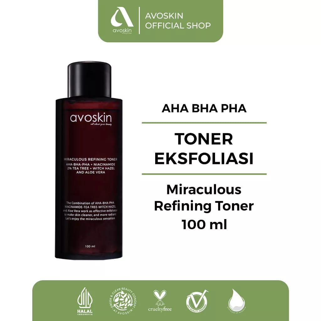Jual Toner Avoskin Miraculous Refining 100ml-AHA BHA PHA-Eksfoliasi ...