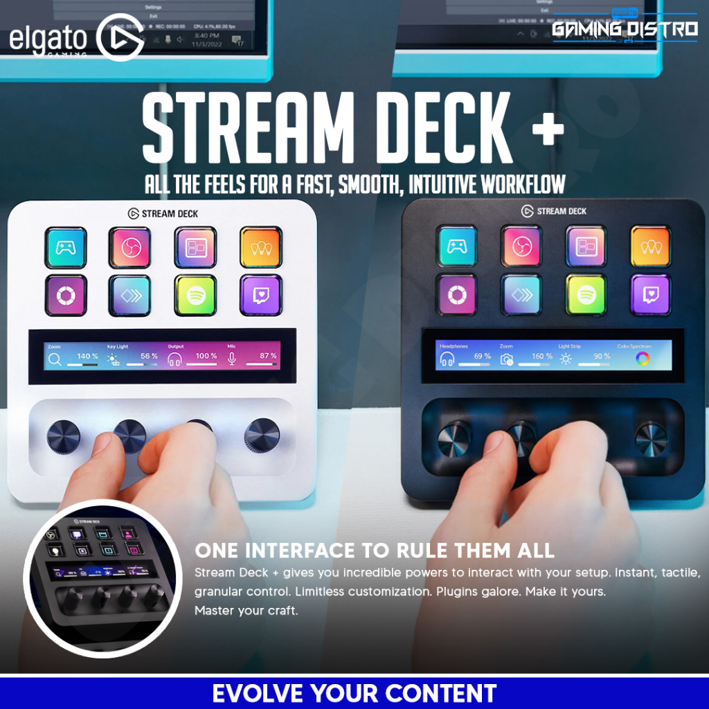 Jual Elgato Stream Deck Plus with 8 x Customizable LCD Keys Live ...