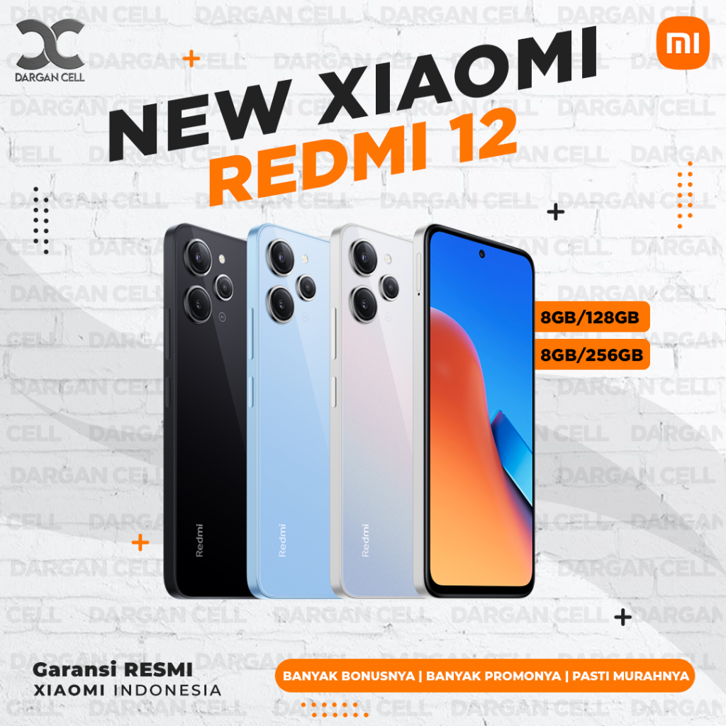 Jual XIAOMI REDMI 12 8/128GB 8/256GB GARANSI RESMI XIAOMI 15 BULAN ...