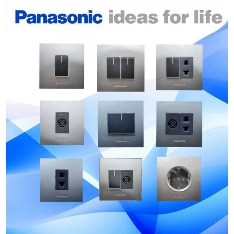Jual Saklar Panasonic inbow silver dan hitam(IB) SAKLAR ENGKEL/ENGKEL ...