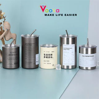 VOOVA 320ml / 600ml Botol Minum Stainless Steel / Tumbler Coffee Cup /Gelas Stainless Steel Tumblr
